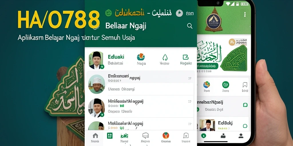 Tampilan antarmuka HAO788 yang mudah digunakan untuk Belajar Ngaji.