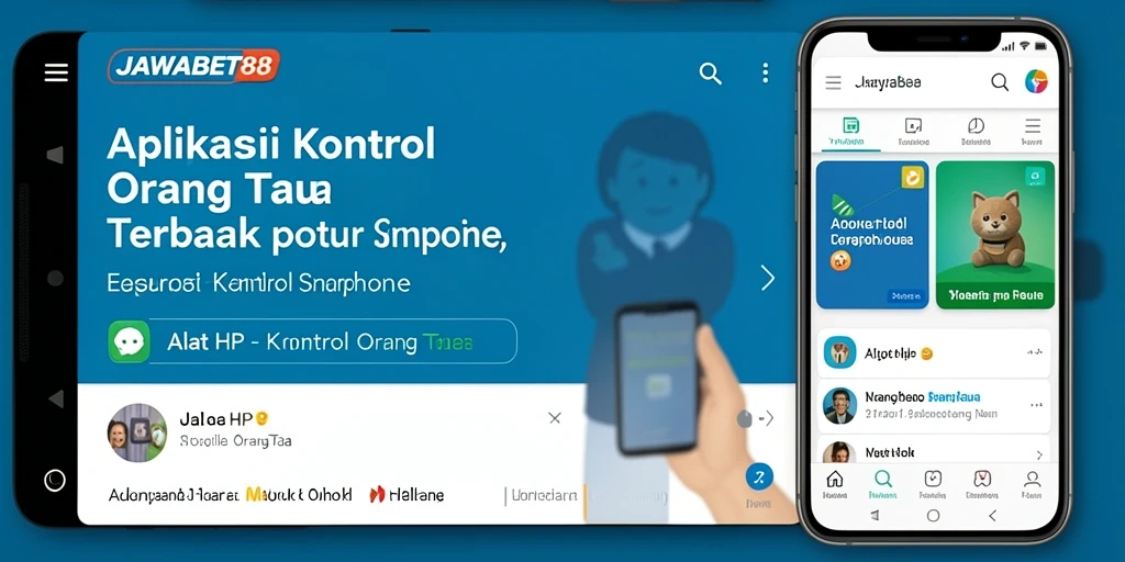 Antarmuka aplikasi JAWABET88 yang sederhana dan informatif untuk kontrol orang tua.