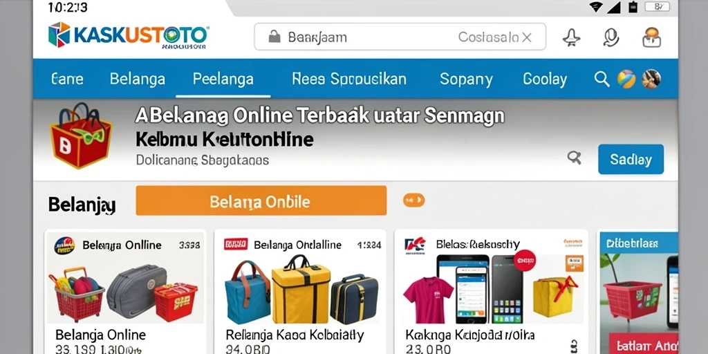 Antarmuka aplikasi KASKUSTOTO untuk belanja online yang mudah digunakan.