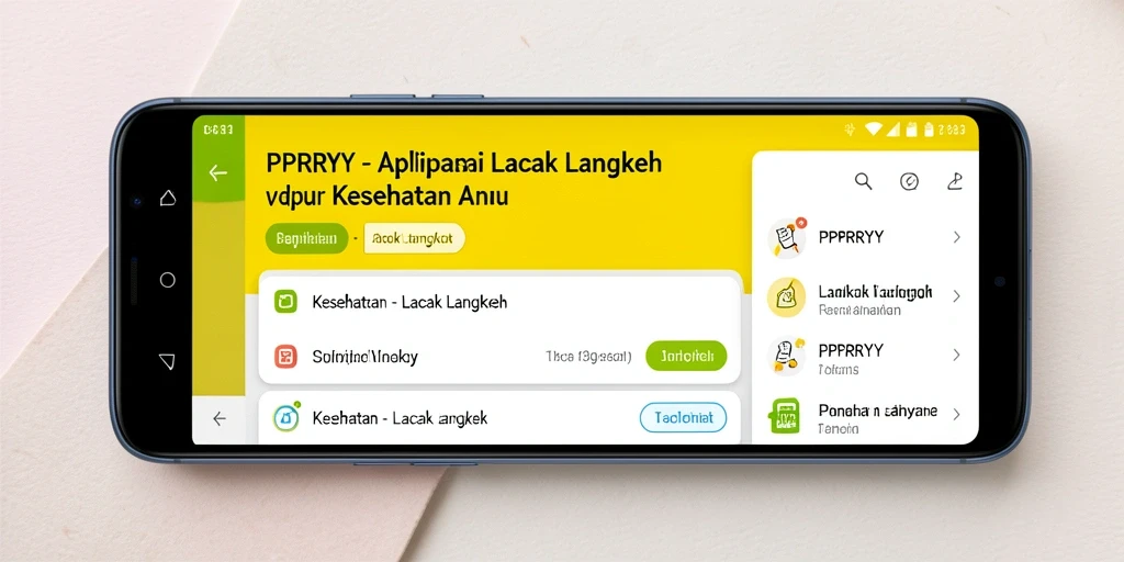 Antarmuka PPRRYY menunjukkan pelacakan langkah yang akurat dan mudah dibaca.