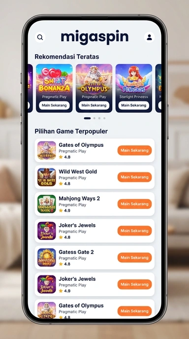 Tampilan katalog aplikasi migaspin
